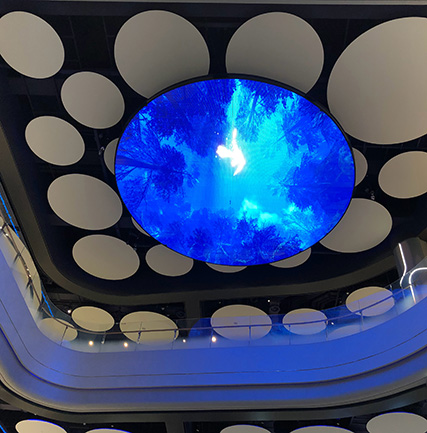 上海西岸鳳巢購物中心LED透明屏項(xiàng)目