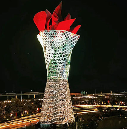 三亞崖州灣科技城迎賓塔LED網(wǎng)格屏項(xiàng)目