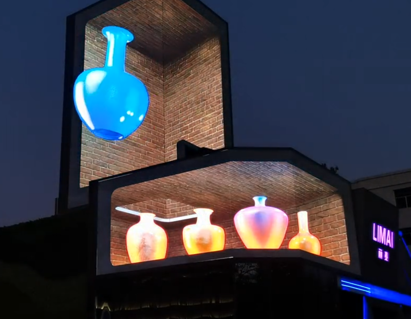 裸眼3d顯示屏的顯示效果，多少錢一平方