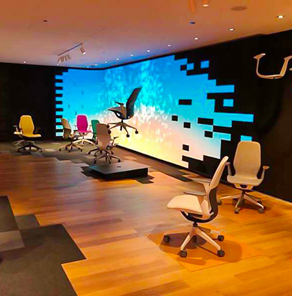 美國Steelcase展示廳顯示屏項(xiàng)目