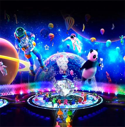 江蘇園博園光影秀《百年石光》LED地磚屏項目 